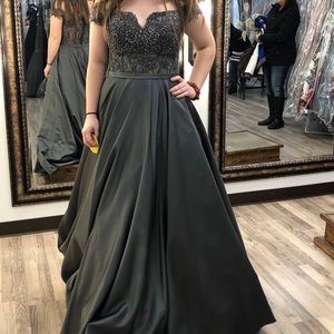 “Let’s” Grey Prom Dress